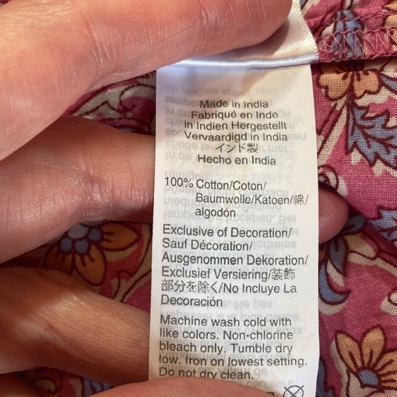 J. Crew Embroidered Cotton Voile Top in Block Print sz XS - Picture 11 of 12